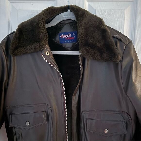 Vintage Men’s Esprit by Campus Faux Leather Jacket Size 38 (XS-S) - Picture 2 of 11